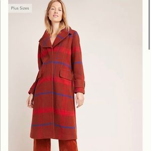 Anthropologie Jasper Plaid Coat